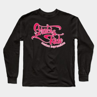 Scratch & Ride Brand (Magenta Red Logo) Long Sleeve T-Shirt